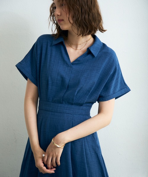 MISCH MASCH（ミッシュマッシュ）の「新色追加 ZOZO限定  ドルマンシャツワンピース（ワンピース・レディース・ブルー/ライトブルー/ブラウン・ﾌﾘ-）」の15枚目の写真