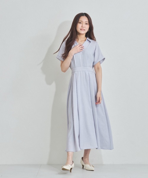 MISCH MASCH（ミッシュマッシュ）の「新色追加 ZOZO限定  ドルマンシャツワンピース（ワンピース・レディース・ブルー/ライトブルー/ブラウン・ﾌﾘ-）」の9枚目の写真