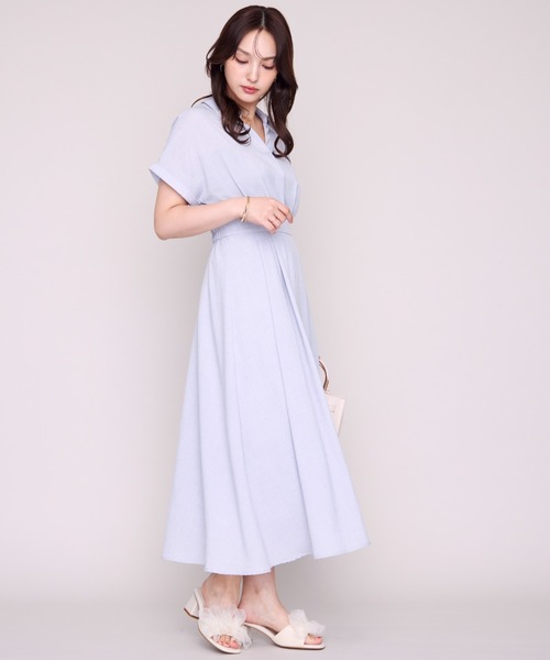 MISCH MASCH（ミッシュマッシュ）の「新色追加 ZOZO限定  ドルマンシャツワンピース（ワンピース・レディース・ブルー/ライトブルー/ブラウン・ﾌﾘ-）」の19枚目の写真