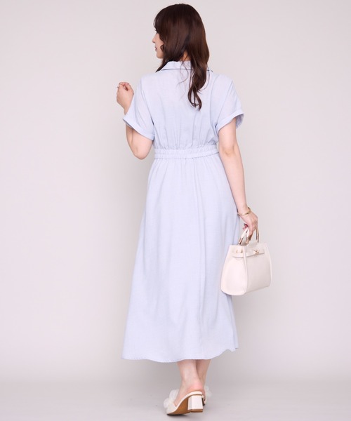 MISCH MASCH（ミッシュマッシュ）の「新色追加 ZOZO限定  ドルマンシャツワンピース（ワンピース・レディース・ブルー/ライトブルー/ブラウン・ﾌﾘ-）」の20枚目の写真