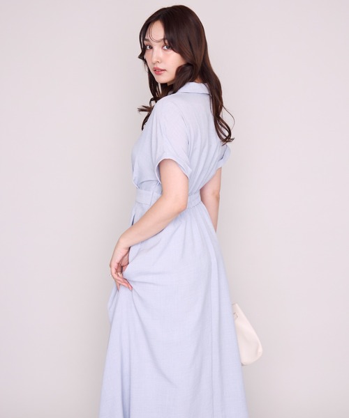MISCH MASCH（ミッシュマッシュ）の「新色追加 ZOZO限定  ドルマンシャツワンピース（ワンピース・レディース・ブルー/ライトブルー/ブラウン・ﾌﾘ-）」の22枚目の写真