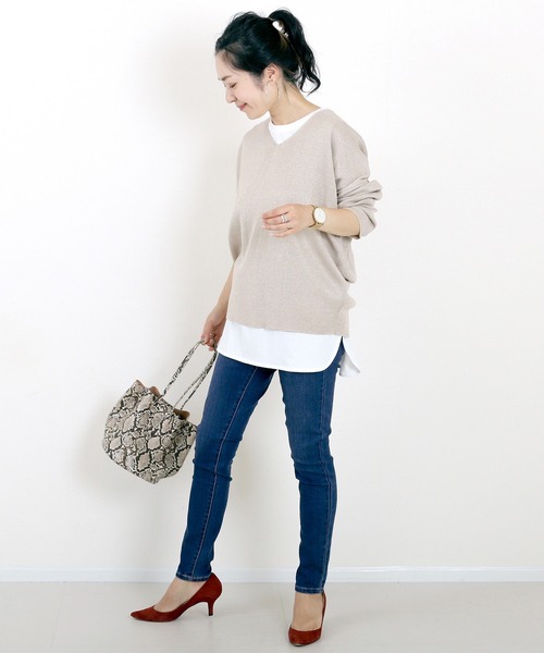 Aletta vita（アレッタビータ）の「【選べる着丈】デニムストレッチパンツ（デニムパンツ・レディース・ブルー/ネイビー・S-Regular/M-Regular/L-Regular/XL-Regular/S-Long/M-Long/L-Long/XL-Long）」の21枚目の写真
