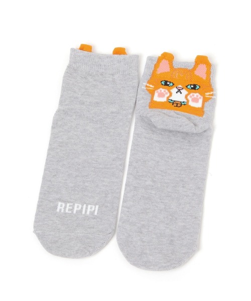repipi armario（レピピ アルマリオ）の「ハイタッチ！アニマルソックス（ソックス/靴下・キッズ・パープル/ホワイト/ブラック/グレー/ブルー・FREE）」の4枚目の写真