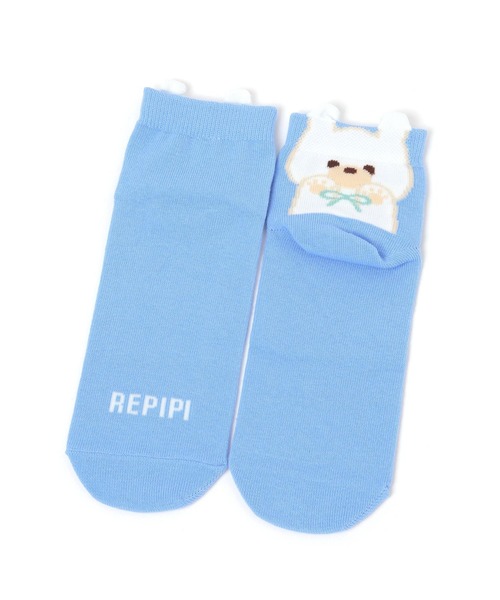 repipi armario（レピピ アルマリオ）の「ハイタッチ！アニマルソックス（ソックス/靴下・キッズ・パープル/ホワイト/ブラック/グレー/ブルー・FREE）」の5枚目の写真