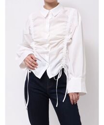 フロントギャザーリボンシャツ