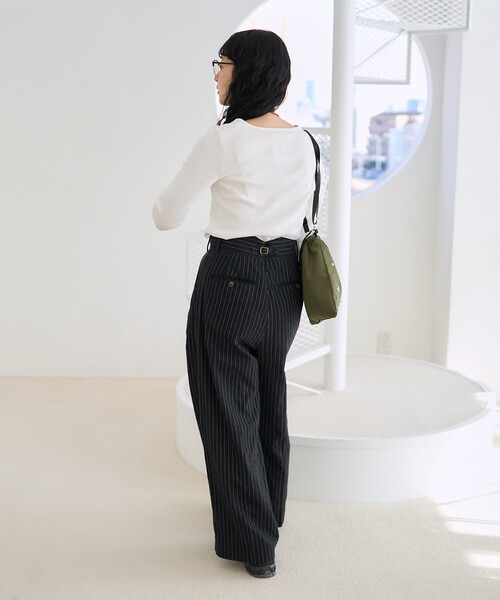 FREAK'S STORE（フリークスストア）の「バレエネック ランダムリブロンT（Tシャツ/カットソー・レディース・レッド/ブラック/オフホワイト/サックスブルー・ﾌﾘ-）」の18枚目の写真