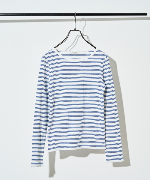 FREAK'S STORE（フリークスストア）の「バレエネック ランダムリブロンT（Tシャツ/カットソー・レディース・レッド/ブラック/オフホワイト/サックスブルー・ﾌﾘ-）」の11枚目の写真