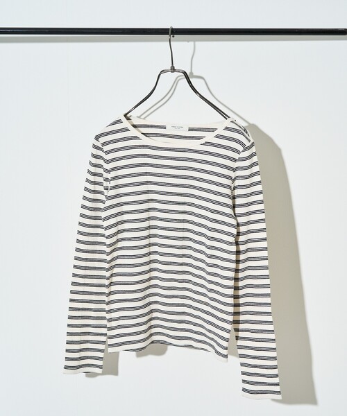 FREAK'S STORE（フリークスストア）の「バレエネック ランダムリブロンT（Tシャツ/カットソー・レディース・レッド/ブラック/オフホワイト/サックスブルー・ﾌﾘ-）」の9枚目の写真