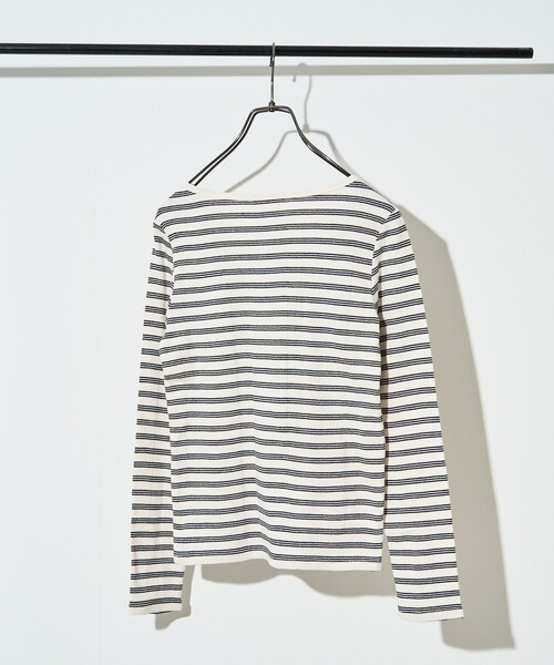 FREAK'S STORE（フリークスストア）の「バレエネック ランダムリブロンT（Tシャツ/カットソー・レディース・レッド/ブラック/オフホワイト/サックスブルー・ﾌﾘ-）」の8枚目の写真