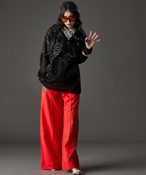 GEVS.（ジェイヴィス）の「レースパーカーブラウス＜大きいサイズ有＞GEVS.（パーカー・レディース・オフホワイト/ブラック・4L/3L/LL/L/M/5L）」の10枚目の写真