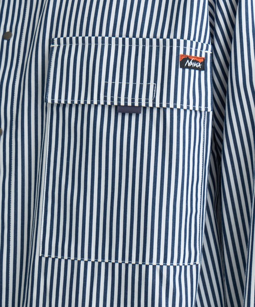 NANGA（ナンガ）の「STRIPE W POCKET BOX SHIRT/ストライプ Wポケット