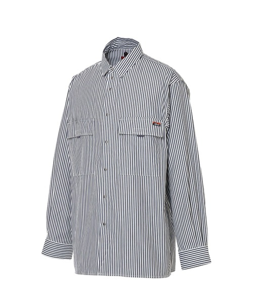 NANGA（ナンガ）の「STRIPE W POCKET BOX SHIRT/ストライプ Wポケット