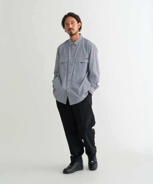 NANGA（ナンガ）の「STRIPE W POCKET BOX SHIRT/ストライプ Wポケット