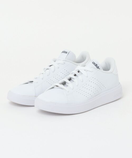 adidas(アディダス)の「《adidas》ADVANCOURT BASE 2.0 U(スニーカー・メンズ・ホワイト×ホワイト/ブラック×ブラック/ホワイト系その他/ホワイト×ブラック/ホワイト系その他2/ダークネイビー/オフホワイト/ゴールド・26.0cm/26.5cm/27.0cm/27.5cm/28.0cm/25.5cm/25.0cm/24.5cm/24.0cm/23.5cm/23.0cm/22.5cm)」の5枚目の写真