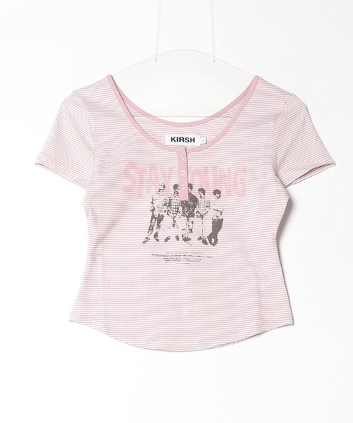 KIRSH(キルシー)の「KIRSH STRIPE SLIM FIT T-SHIRT ストライプ スリム フィット Tシャツ(Tシャツ/カットソー・レディース・ピンク/ブラック・ONE SIZE)」の22枚目の写真