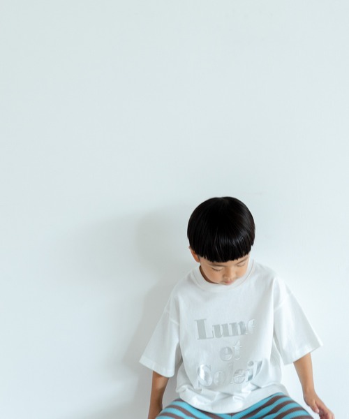 LOWRYS FARM（ローリーズファーム）の「アソートＰＴＳＳ　290094（Tシャツ/カットソー・キッズ・オフホワイト/チャコールグレー/杢グレー/ブルー・110cm/120cm/130cm/140cm/150cm）」の2枚目の写真