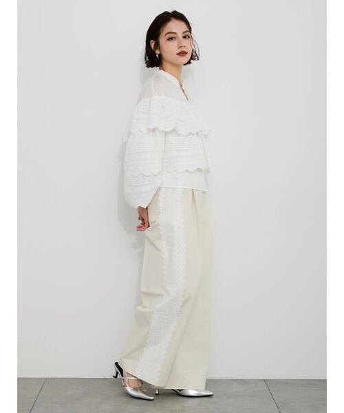 Te chichi(テチチ)の「【Atelier Sucre】サイドレースパンツ《2025spring catalog item》(その他パンツ・レディース・オフホワイト・F)」の4枚目の写真
