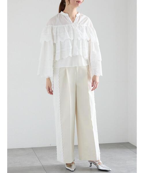 Te chichi(テチチ)の「【Atelier Sucre】サイドレースパンツ《2025spring catalog item》(その他パンツ・レディース・オフホワイト・F)」の7枚目の写真