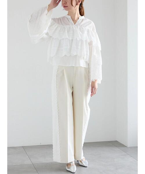 Te chichi(テチチ)の「【Atelier Sucre】サイドレースパンツ《2025spring catalog item》(その他パンツ・レディース・オフホワイト・F)」の8枚目の写真