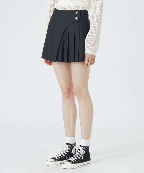 LOVELESS（ラブレス）の「アシンメトリープリーツスコート（その他パンツ・レディース・ネイビー・34/36）」の4枚目の写真