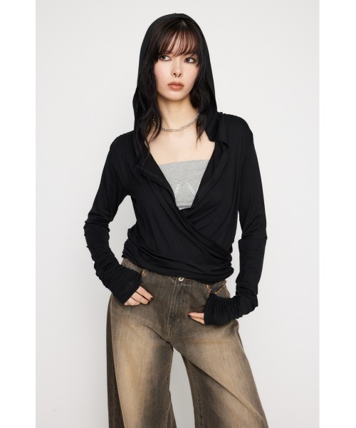 ラグアジェム　DRAPE HOODIE トップス DRAPE HOODIE トップス（パーカー）｜LAGUA GEM（ラグアジェム