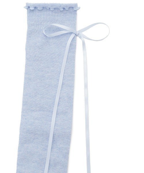 SNIDEL HOME（スナイデルホーム）の「リボンシアーニーハイソックス（ソックス/靴下・レディース・ピンク/アイボリー/ライトブルー・FREE）」の5枚目の写真