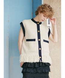 COEL（コエル）の「フリンジツイードジレ（ベスト）」