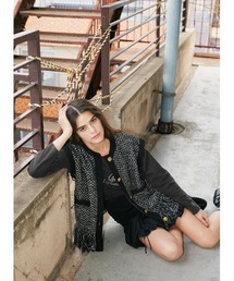 COEL（コエル）の「フリンジツイードジレ（ベスト）」