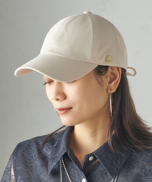 Revis.（レヴィス）の「Revis.:〈UVカット/撥水〉リボン キャップ（キャップ・レディース・アイボリー/ブラック/オリーブ・ONE SIZE）」の14枚目の写真