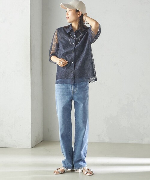 Revis.（レヴィス）の「Revis.:〈UVカット/撥水〉リボン キャップ（キャップ・レディース・アイボリー/ブラック/オリーブ・ONE SIZE）」の10枚目の写真