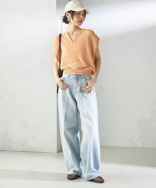 Revis.（レヴィス）の「Revis.:〈UVカット/撥水〉リボン キャップ（キャップ・レディース・アイボリー/ブラック/オリーブ・ONE SIZE）」の17枚目の写真