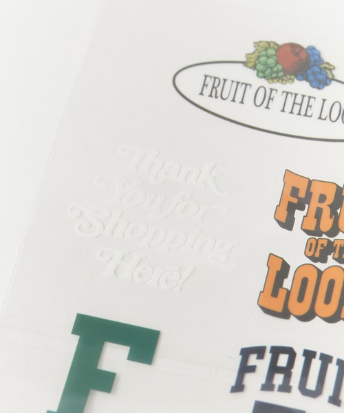 FRUIT OF THE LOOM(フルーツオブザルーム)の「FRUIT OF THE LOOM/フルーツオブザルーム VINYL TOTE BAG & STICKER SEAL SET トートバッグ 2026新作 再入荷(トートバッグ・レディース・ブラウン/ブラック/オレンジ/ミント・FREE)」の12枚目の写真