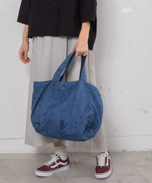 POU DOU DOU(プードゥドゥ)の「<Daily>キャンパスオリジナルプリントトートバッグ(トートバッグ・レディース・キナリ/ブルー/ダークグレー・フリー)」の7枚目の写真