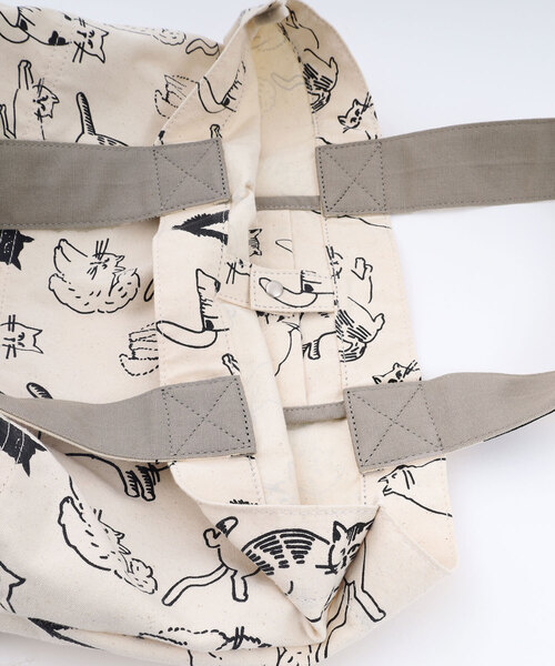 POU DOU DOU(プードゥドゥ)の「<Daily>キャンパスオリジナルプリントトートバッグ(トートバッグ・レディース・キナリ/ブルー/ダークグレー・フリー)」の17枚目の写真