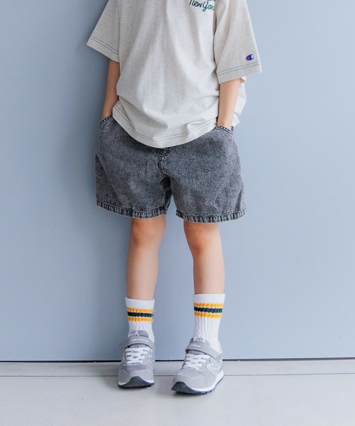 BAYFLOW（ベイフロー）の「[ゆったりシルエット♪]ケミカルデニムショーツ(KIDS)（その他パンツ・キッズ・ブラック/ブルー・140cm/120cm/110cm/150cm/130cm）」の7枚目の写真