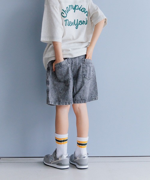 BAYFLOW（ベイフロー）の「[ゆったりシルエット♪]ケミカルデニムショーツ(KIDS)（その他パンツ・キッズ・ブラック/ブルー・140cm/120cm/110cm/150cm/130cm）」の8枚目の写真