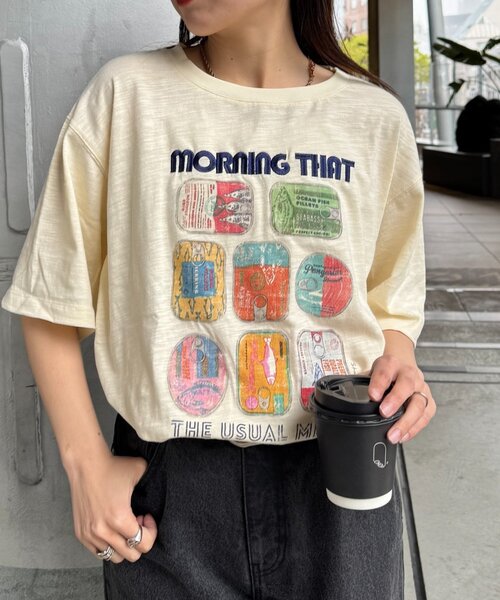 CIAOPANIC TYPY(チャオパニックティピー)の「【GOOD HOLIDAY】シアースラブアソートスーベニアTee(Tシャツ/カットソー・レディース・イエロー/ホワイト系その他/ホワイト/チャコールグレー・ONE SIZE)」の4枚目の写真