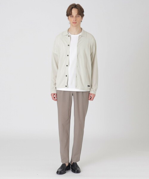 BLACK LABEL CRESTBRIDGE(ブラックレーベル・クレストブリッジ)の「ペーパーミックスシアーチェックカーディガン(カーディガン/ボレロ・メンズ・ホワイト系その他/ネイビー・L/M)」の3枚目の写真