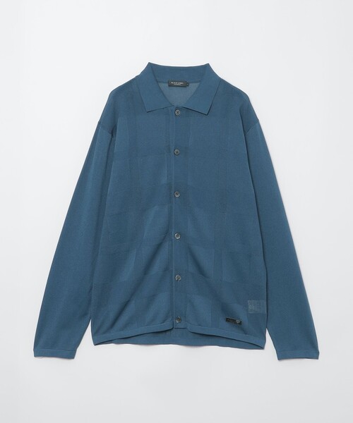 BLACK LABEL CRESTBRIDGE(ブラックレーベル・クレストブリッジ)の「ペーパーミックスシアーチェックカーディガン(カーディガン/ボレロ・メンズ・ホワイト系その他/ネイビー・L/M)」の14枚目の写真