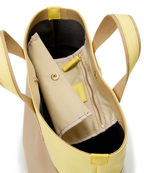 Breath TOPKAPI(ブレストプカピ)の「【Breath TOPKAPI】Bright ブライト カラーブロック A4 トートバッグ(トートバッグ・レディース・ブラック/グリーン/レモンイエロー/オフホワイト・FREE)」の11枚目の写真