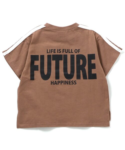 BREEZE(ブリーズ)の「【WEB限定/ジュニア対応】袖ラインバックロゴ半袖Tシャツ(Tシャツ/カットソー・キッズ・ブルー/オフホワイト/ブラック/オレンジ/ブラウン/ピンク/ライム・90/100/110/120/130/140/150/160)」の1枚目の写真