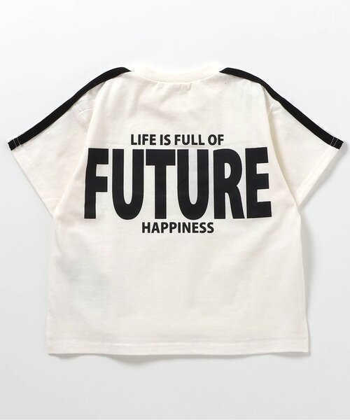 BREEZE(ブリーズ)の「【WEB限定/ジュニア対応】袖ラインバックロゴ半袖Tシャツ(Tシャツ/カットソー・キッズ・ブルー/オフホワイト/ブラック/オレンジ/ブラウン/ピンク/ライム・90/100/110/120/130/140/150/160)」の2枚目の写真