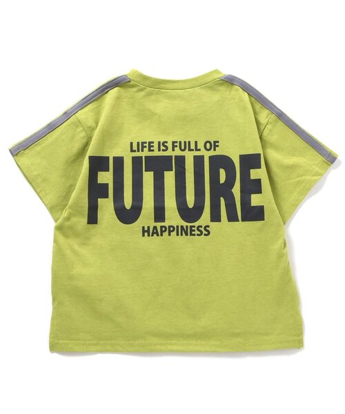 BREEZE(ブリーズ)の「【WEB限定/ジュニア対応】袖ラインバックロゴ半袖Tシャツ(Tシャツ/カットソー・キッズ・ブルー/オフホワイト/ブラック/オレンジ/ブラウン/ピンク/ライム・90/100/110/120/130/140/150/160)」の4枚目の写真