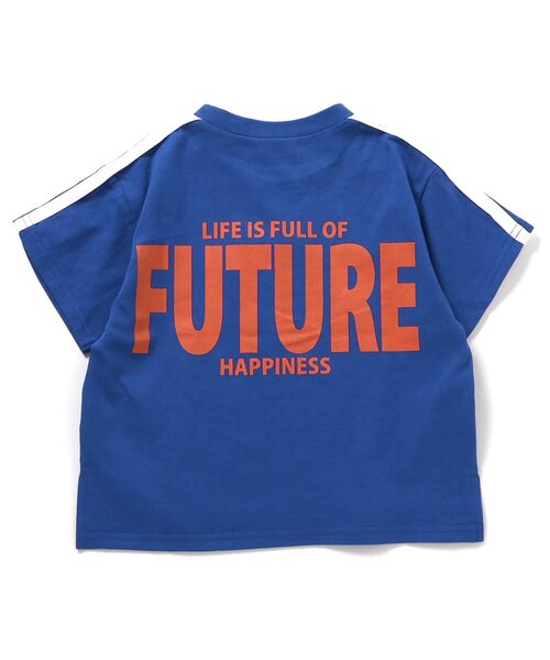 BREEZE(ブリーズ)の「【WEB限定/ジュニア対応】袖ラインバックロゴ半袖Tシャツ(Tシャツ/カットソー・キッズ・ブルー/オフホワイト/ブラック/オレンジ/ブラウン/ピンク/ライム・90/100/110/120/130/140/150/160)」の5枚目の写真