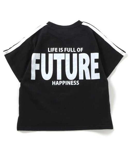 BREEZE(ブリーズ)の「【WEB限定/ジュニア対応】袖ラインバックロゴ半袖Tシャツ(Tシャツ/カットソー・キッズ・ブルー/オフホワイト/ブラック/オレンジ/ブラウン/ピンク/ライム・90/100/110/120/130/140/150/160)」の3枚目の写真