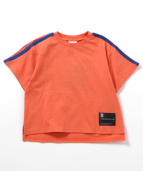 BREEZE(ブリーズ)の「【WEB限定/ジュニア対応】袖ラインバックロゴ半袖Tシャツ(Tシャツ/カットソー・キッズ・ブルー/オフホワイト/ブラック/オレンジ/ブラウン/ピンク/ライム・90/100/110/120/130/140/150/160)」の13枚目の写真