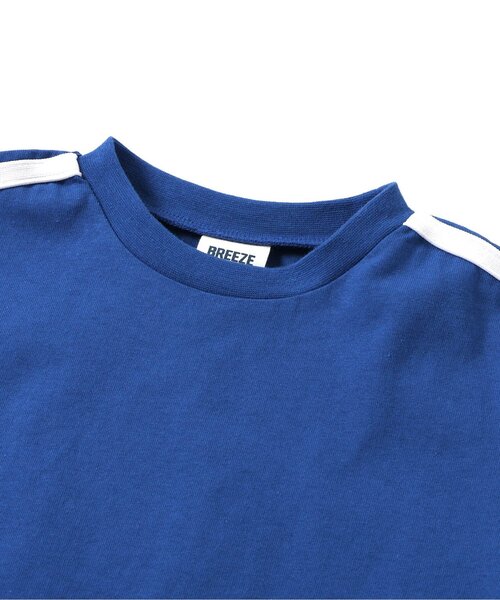 BREEZE(ブリーズ)の「【WEB限定/ジュニア対応】袖ラインバックロゴ半袖Tシャツ(Tシャツ/カットソー・キッズ・ブルー/オフホワイト/ブラック/オレンジ/ブラウン/ピンク/ライム・90/100/110/120/130/140/150/160)」の9枚目の写真