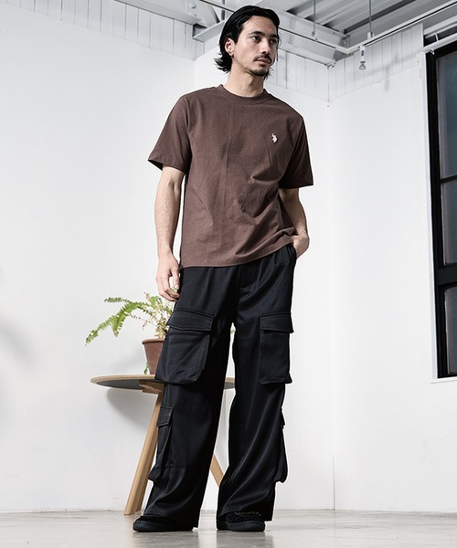 CavariA(キャバリア)の「『CavariA/キャバリア』ワイドカーブパンツ(カーゴパンツ・メンズ・ダークグリーン/ブラック/グレー・M/L)」の6枚目の写真