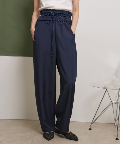 palm RICHE(ポームリシュ)の「ウエストレイヤードデザインパンツ(その他パンツ・レディース・イエロー/ネイビー/ブラック・M)」の10枚目の写真