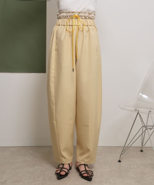 palm RICHE(ポームリシュ)の「ウエストレイヤードデザインパンツ(その他パンツ・レディース・イエロー/ネイビー/ブラック・M)」の14枚目の写真